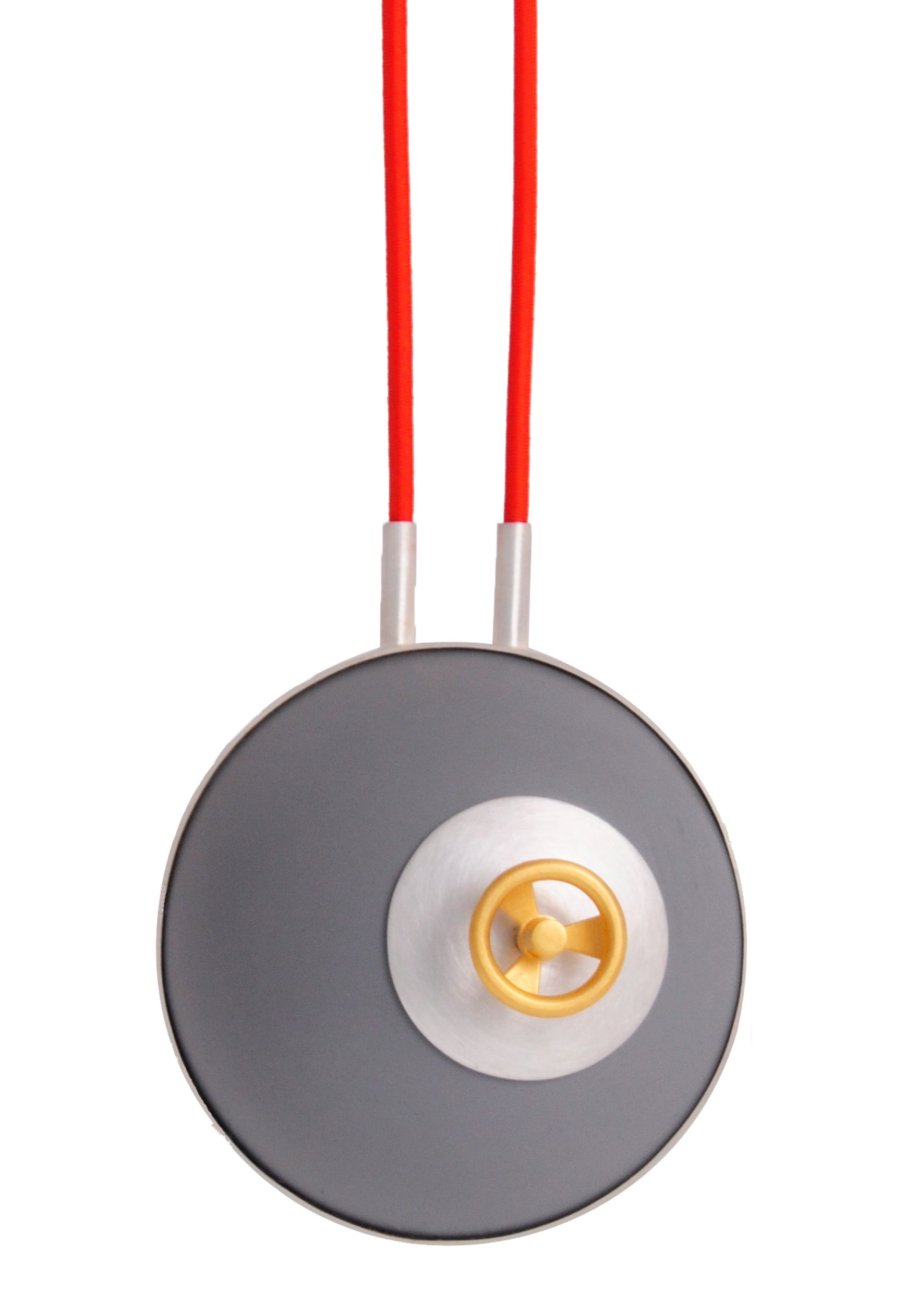 Annette Dam. KEPT SAFE Necklace, 2010 Silver, gold plated, casted silicone, elastic. 500x70x40mm